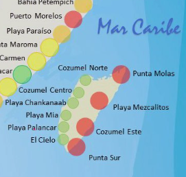 Infografía para saber cuándo hay sargazo en Cozumel