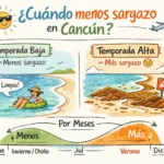 Imagen ilustrativa para mostrar cuándo hay menos sargazo en Cancún