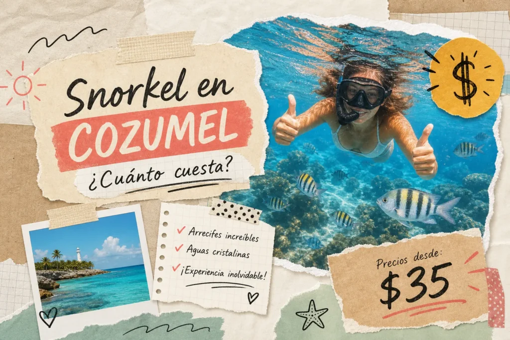 Imagen para ilustrar cuánto cuesta un tour de snorkel en Cozumel